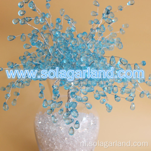 Lake Blue Waterdrop Bead decoratie touw Garland